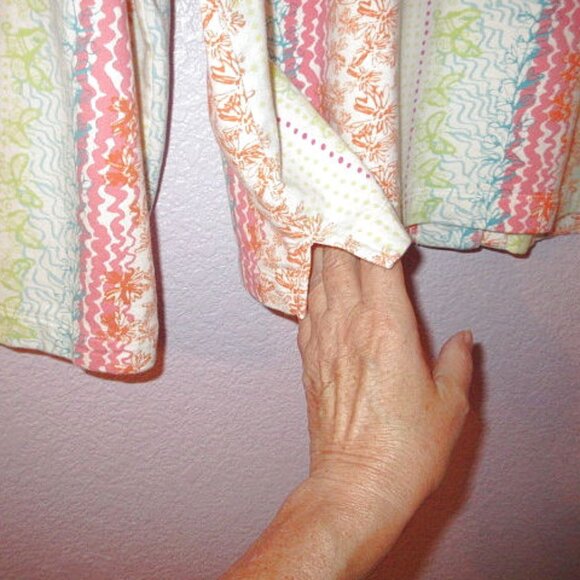 Vtg J Jill Rainbow Fleece Pajamas Size M Soft 2 Piece Top & Pants Cottage Y2K - Picture 5 of 13